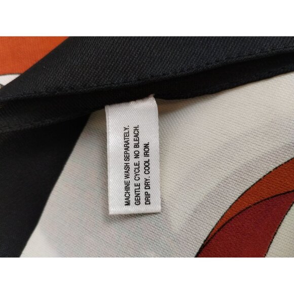 Vintage Italian Polyester Scarf With Rope Tassel Print - Picture 3 of 4